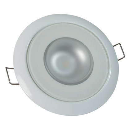 Lumitec Mirage  Flush Mount Down Light  Glass FinishWhite Bezel  White NonDimming 113123