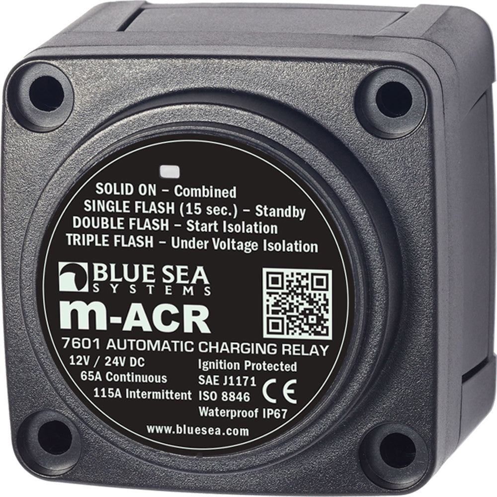 Blue Sea 7601 DC Mini ACR Automatic Charging Relay  65 Amp 7601