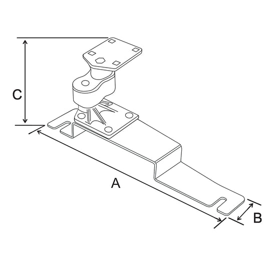 RAM Mount NoDrill Vehicle Base fFord Police Interceptor Sedan 2013 Ford Taurus 2013 RAMVB190