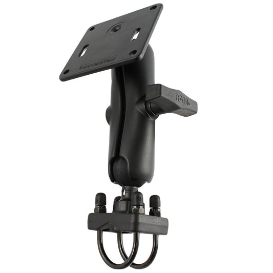 RAM Mount 15 Rail Mount wDouble UBolt Base  3625 Square Base VESA 75mm x 75mm Hole Pattern RAM334U