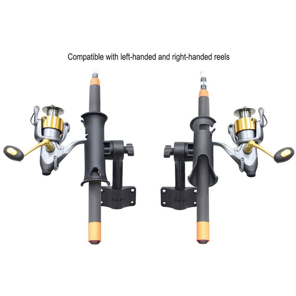 RAM Mount RAM Tube Jr Fishing Rod Holder wShort 4 Length Post Spline  Bulkhead Mounting Base RAP390SBU