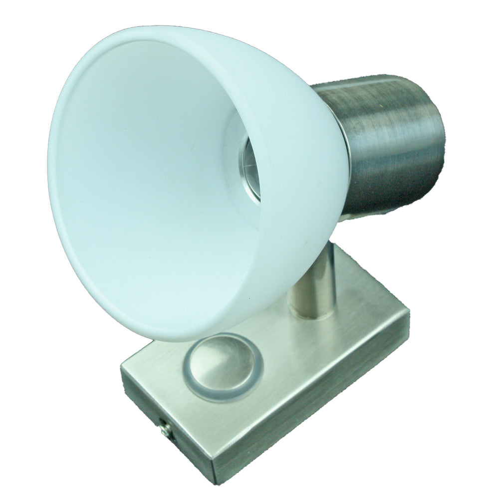 Lunasea LED Wall Mount Light Fixture  Touch Dimming  Brushed Nickel  Warm White  3W LLB33EW81OT