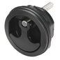 Whitecap Compression Handle  Nylon BlackBlack  NonLocking 3730BC