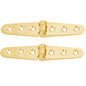 Whitecap Strap Hinge  Polished Brass  6 x 118  Pair S0605BC