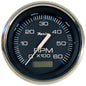 Faria Chesapeake Black 4 Tachometer wHourmeter  6000 RPM Gas Inboard 33732