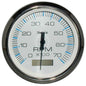 Faria Chesapeake White SS 4 Tachometer wHourmeter  7000 RPM Gas Outboard 33840
