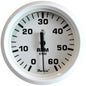 Faria Dress White 4 Tachometer  6000 RPM Gas Inboard  IO 33103