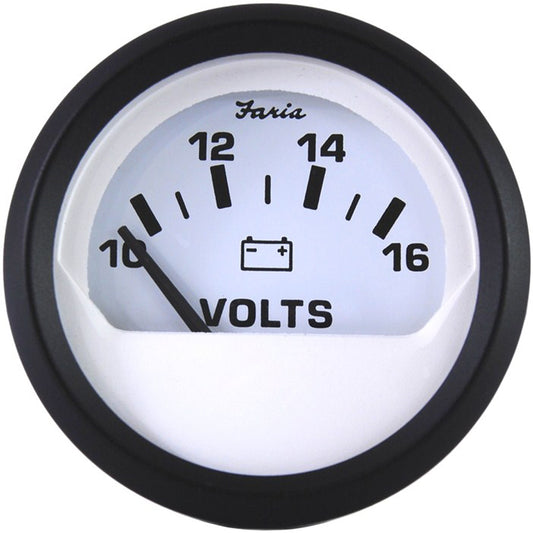 Faria Euro White 2 Voltmeter 1016 VDC 12911