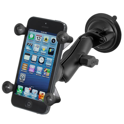 RAM Mount Twist Lock Suction Cup Mount wUniversal XGrip Cell Phone Holder RAMB166UN7U