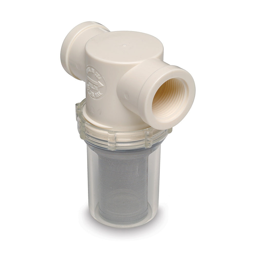 Shurflo by Pentair 1 Raw Water Strainer wBracket  Fittings  50 Mesh 25332101