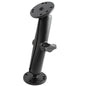 RAM Mount 1 Diameter Ball Mount wLong Double Socket Arm  225 Round Bases  AMPS Hole Pattern 7516 Length RAMB101UC