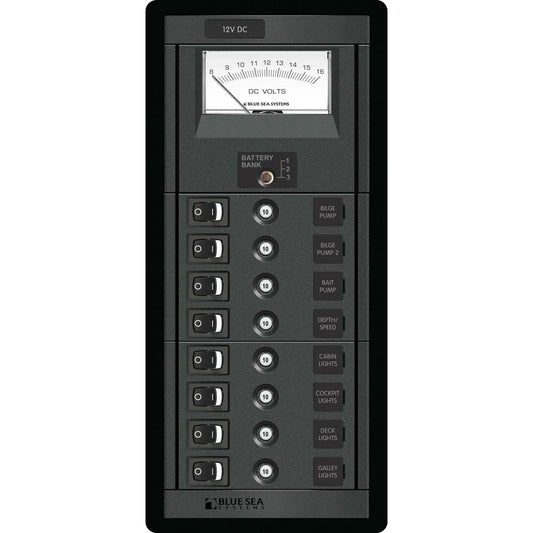 Blue Sea 1463 8 Position Switch CLB  Meter Vertical 1463