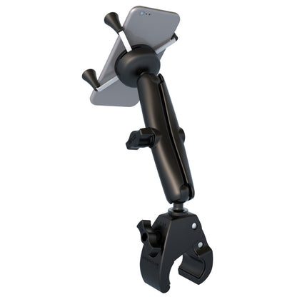 RAM Mount Universal ToughClaw Base wLong Double Socket Arm  Universal XGrip CelliPhone Cradle RAMB400CUN7U