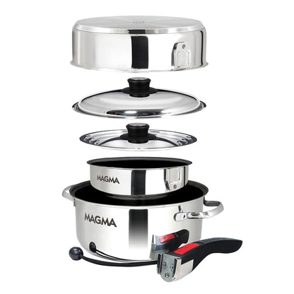 Magma 7 Piece Induction NonStick Cookware Set  Stainless Steel A103632IND