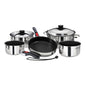 Magma 10 Piece Induction NonStick Cookware Set  Stainless Steel A103662IND