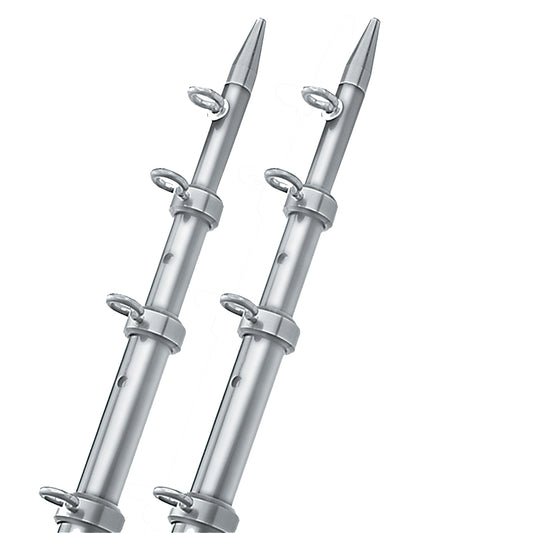 TACO 15 SilverSilver Outrigger Poles  118 Diameter OT0442VEL15