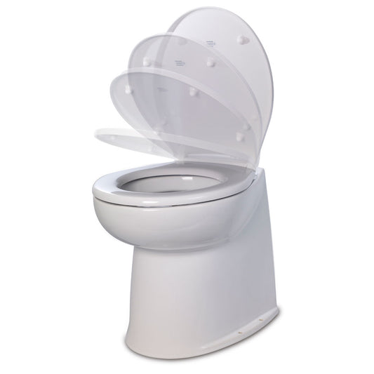 Jabsco 17 Deluxe Flush Fresh Water Electric Toilet wSoft Close Lid  24V 580403024