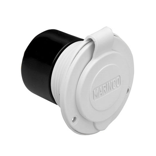 Marinco 15A 125V OnBoard Charger Inlet  Front Mount  White 150BBIW