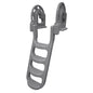 Dock Edge StandOff FlipUp Polyethylene Roto Molded 4Step Dock Ladder  Grey 2084F