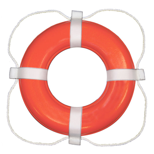 Taylor Made Foam Ring Buoy  30  Orange wWhite Grab Line 383