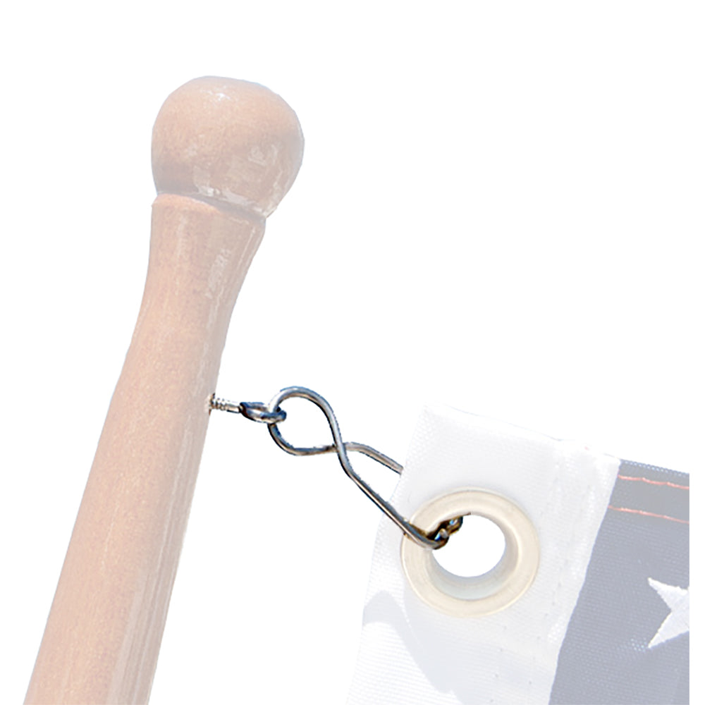 Taylor Made Skipper Flag Clips wSS Screw Eyes 4pk 57933