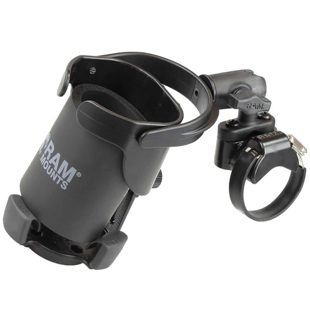 RAM Mount Level Cup XL Low Profile Mount wLarge Strap Clamp Base RAPB4172001231Z2NUBU