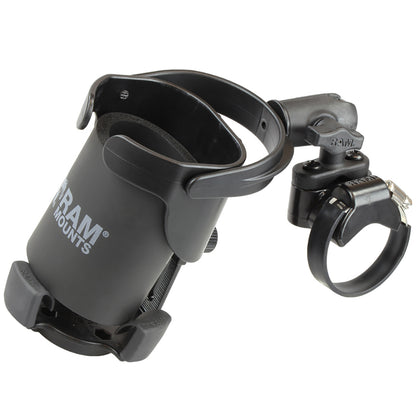 RAM Mount Level Cup XL Low Profile Mount wLarge Strap Clamp Base RAPB4172001231Z2NUBU