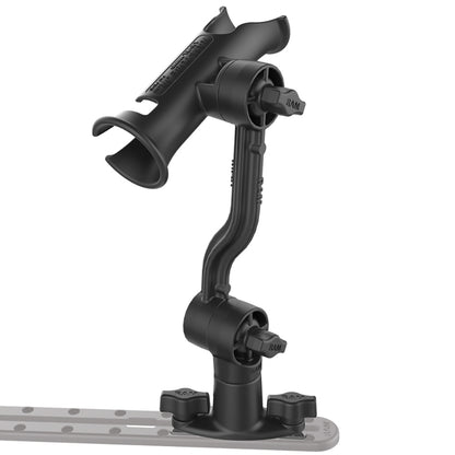RAM Mount RAM Tube Jr Rod Holder with Spline Post Extension Arm and Track Base RAP390PA421
