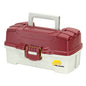 Plano 1Tray Tackle Box wDuel Top Access  Red MetallicOff White 620106