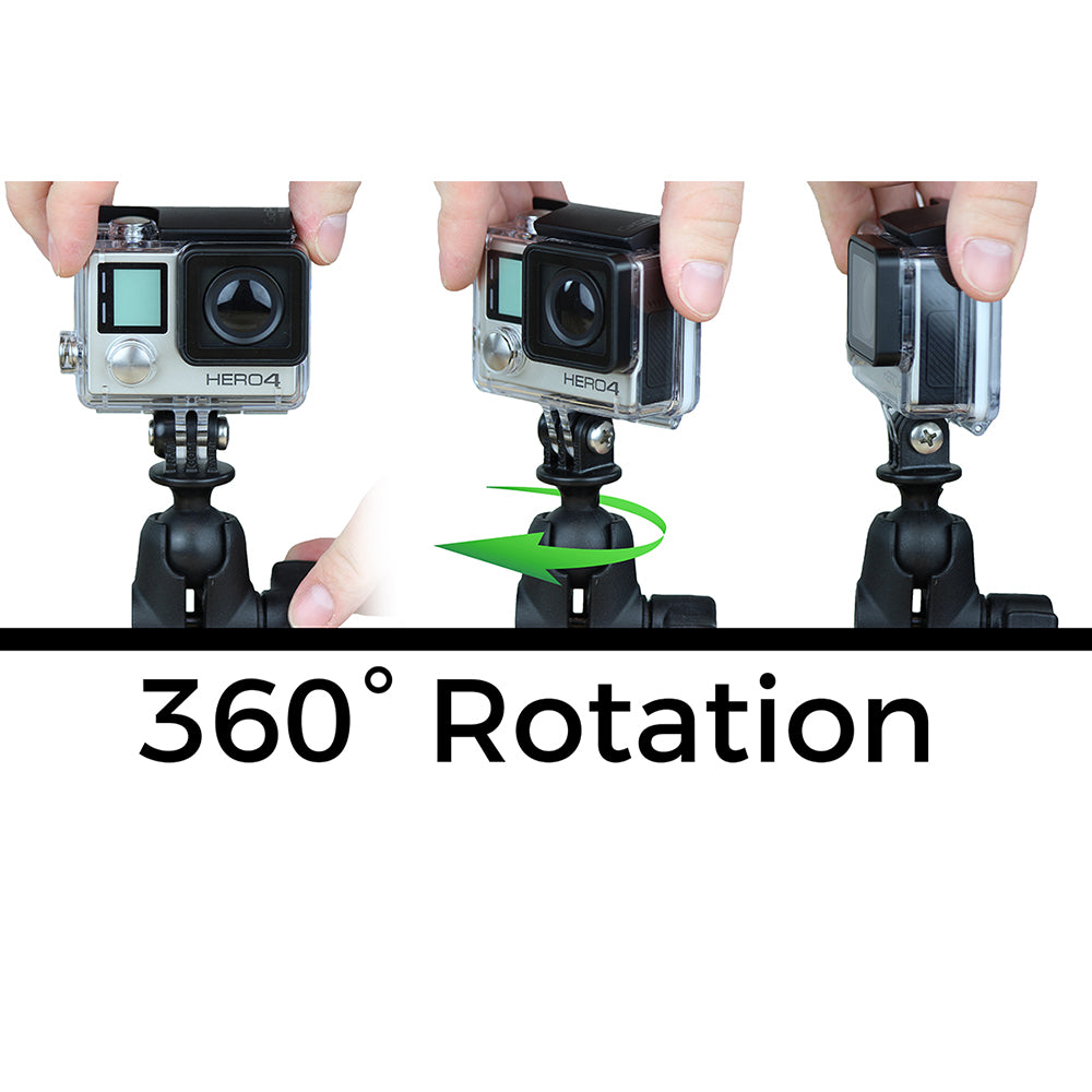 RAM Mount RAM 1 Ball Adapter for GoPro Bases with Short Arm and Action Camera Adapter RAPBGOP2AGOP1U
