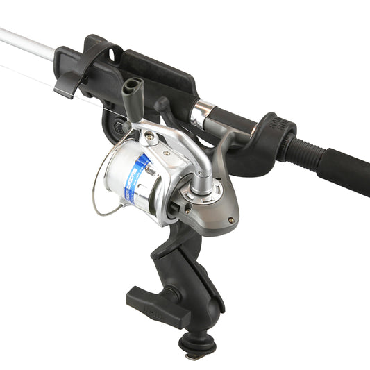 RAM Mount RAMROD 2000 Fishing Rod Holder with RAMROD Revolution RatchetSocket System and Track BallBase RAM114RBTRA1U