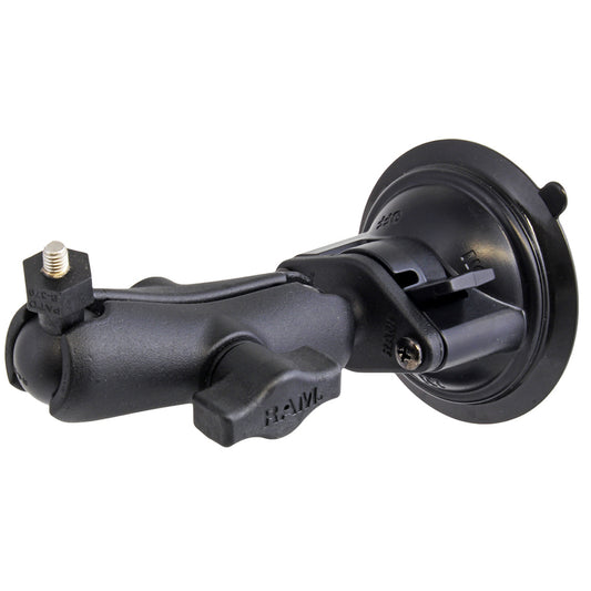 RAM Mount Suction Cup Mount w1 Ball including M6 X 30 SS HEX Head Bolt fRaymarine Dragonfly45  WiFish Devices