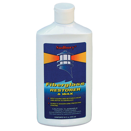 Sudbury One Step Fiberglass Restorer  Wax  16oz Liquid 413