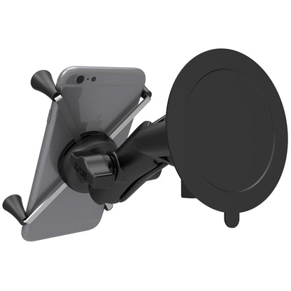 RAM Mount TwistLock Suction Cup Mount wUniversal XGrip Large PhonePhablet Cradle RAMB166UN10U