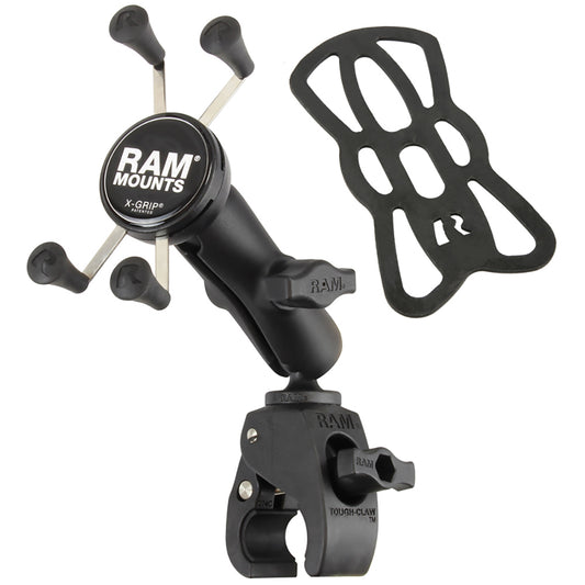 RAM Mount Small ToughClaw Base wDouble Socket Arm  Universal XGrip CelliPhone Cradle RAMB400UN7