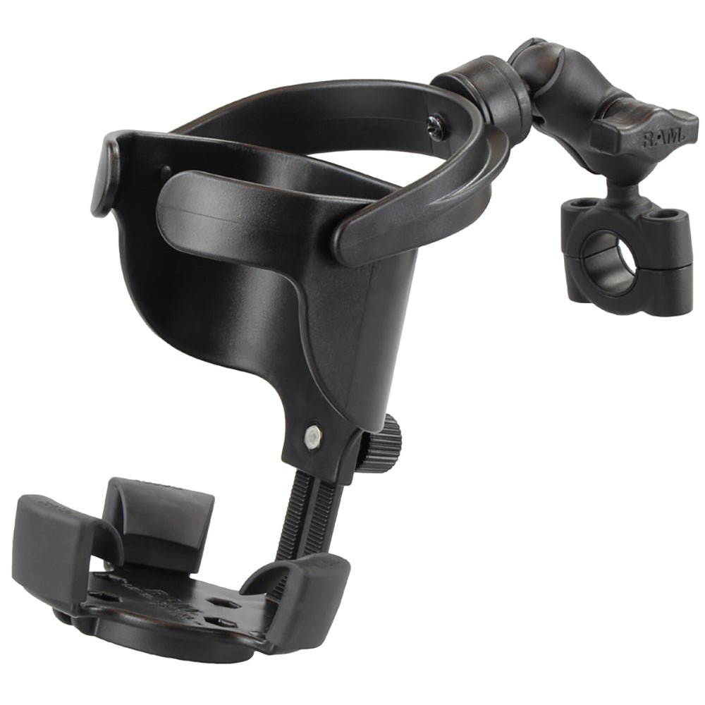 RAM Mount RAM Level Cup XL with Torque 34  1 Diameter Rail Base and Short Arm RAMB408751A417U