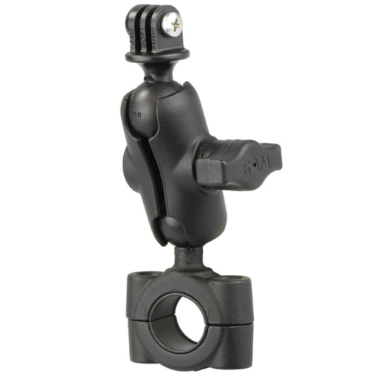 RAM Mount RAM Torque 34  1 Diameter HandlebarRail Base with 1 Ball SHORT Arm and GoProAction Camera Mount