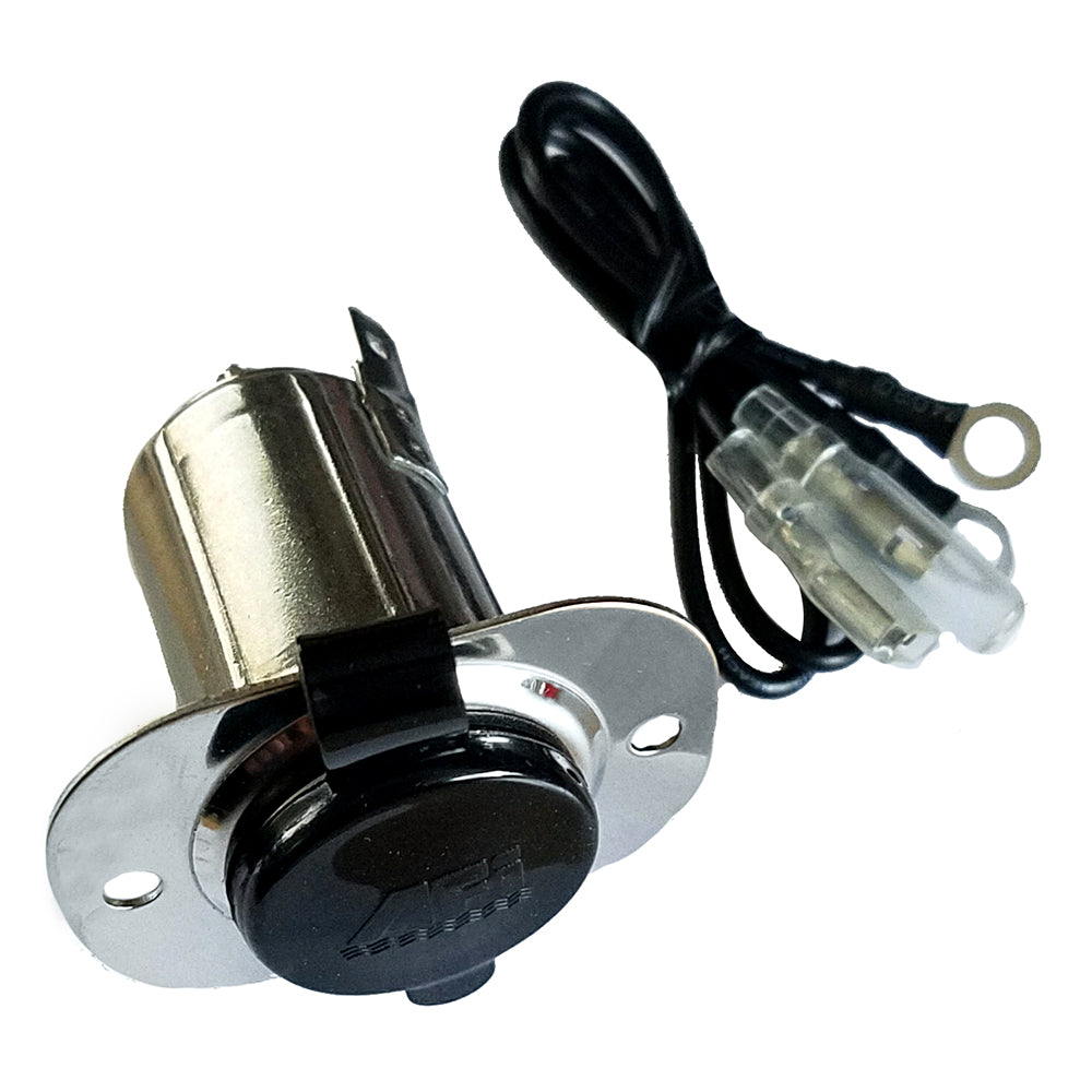 Marinco Stainless Steel 12V Receptacle wCap 20036