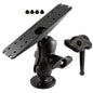 Ram Mount D Size 225 Ball Mount w11 X 3 Rectangle Plate 368 Round Plate and HiTorq Wrench RAMD111CKNOB9H