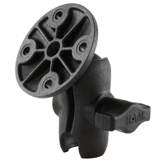 RAM Mount Composite 1 Ball Short Length Double Socket Arm w25 Round Base Including AMPs Hole Pattern RAPB103UA