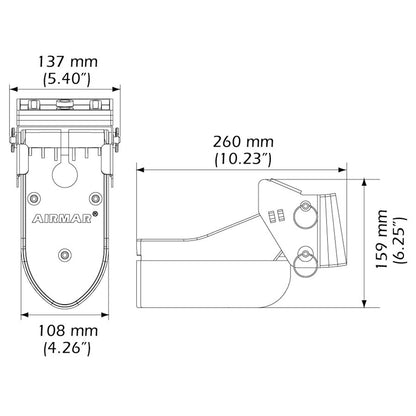 Airmar TM185CHW High Frequency Wide Beam CHIRP Transom Mount 14Pin Transducer fHumminbird TM185CHW14HB