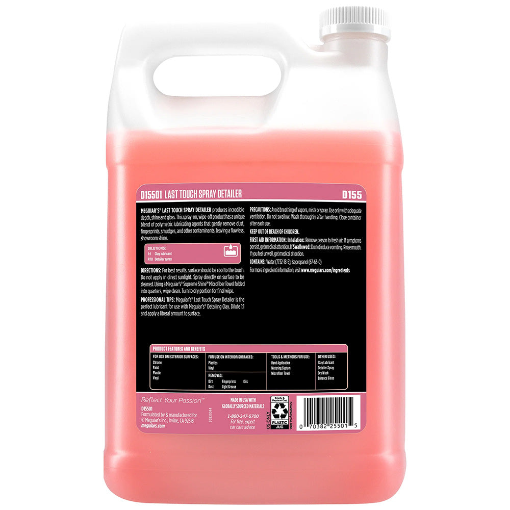Meguiars Detailer Last Touch Spray Detailer  1Gallon Case of 4 D15501CASE