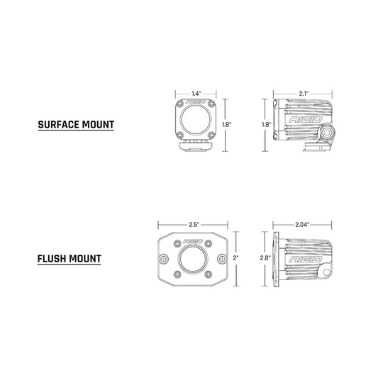 RIGID Industries Ignite Surface Mount Diffused  Pair  Black 20541