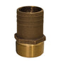 GROCO 12 NPT x 34 Bronze Full Flow Pipe to Hose Straight Fitting FF500