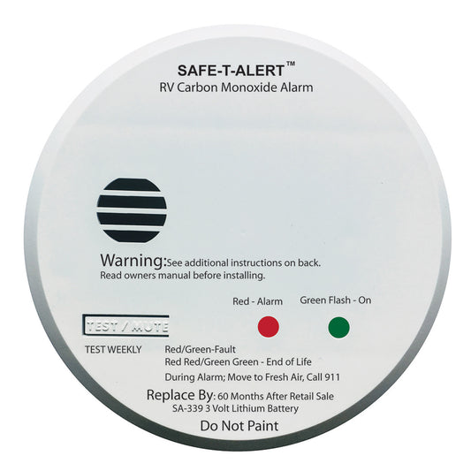 SafeTAlert SA339 White RV Battery Powered CO Detector SA339WHT