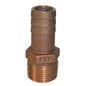 GROCO 1 NPT x 1 ID Bronze Pipe to Hose Straight Fitting PTH1000