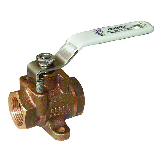 GROCO 38 NPT Bronze Inline Fuel Valve FV375