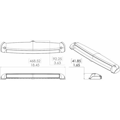 Lumitec Razor Light Bar  Spot  Flush Mount  White 101587