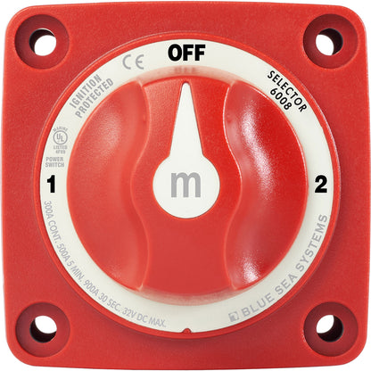 Blue Sea 6008 MSeries Battery Switch 3 Position  Red 6008