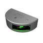 Lopolight Series 301001  Starboard Sidelight  2NM  Vertical Mount  Green  Silver Housing 301001